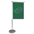 11-19.7" Metal Telescopic Flagpole with One Double Sided Banner